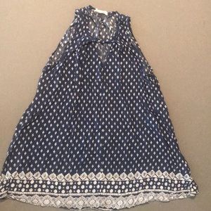 Blue and white babydoll dress